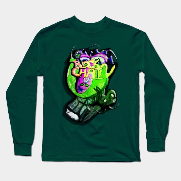 Blockchain Monster Long Sleeve T-Shirt by IanWylie87